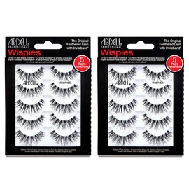 Ardell False Eyelashes Wispy Lashes, Easy Application, Natural Look, Reusable Lashes - Black, 2 Pack