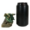 Medieval Celtic Green Dragon Roaring Incense Burner Holder Decorative Figurine