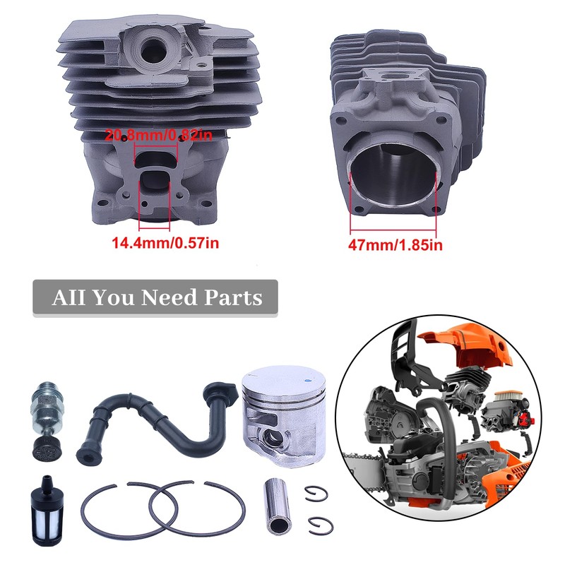 HAISHINE 47mm Piston Cylinder Assembly Kit for Stihl MS362 MS362C