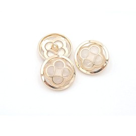 5 PCS Hollow Out Metal Round Sweater Buttons for Clothes Decorative Women Coat Buttons Sewing Accessories(Transparent,23mm)