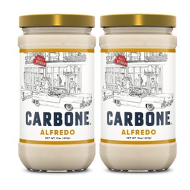 Carbone Classic Alfredo Pasta Sauce | Premium Quality Ingredients | Creamy Blend of Parmesan and Romano Cheese | Low Carb, Gluten Free | 15 Fl Oz (Pack of 2)…