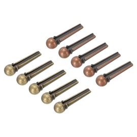 MECCANIXITY Acoustic Guitar Bridge Pins Pegs, Guitar String Pins Replacement for Acoustic Guitar Bronze Copper Tone Pack of 6