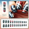 4th of July Press on Nails Short Fake Nails with
