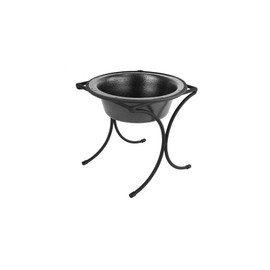 Platinum Pets Bistro Single Diner Feeder with Stainless Steel Cat/Dog Bowl, X-Small, Silver Vein