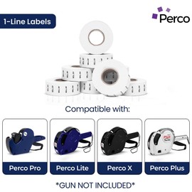 Perco Sell by 1 Line Labels - 10 Sleeves, 80,000 "Sell by Labels for Perco Lite, X, Plus and Pro 1 Line Date Guns