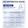 ILM Air Flow Leather Motorcycle Gloves Touchscreen for Men and