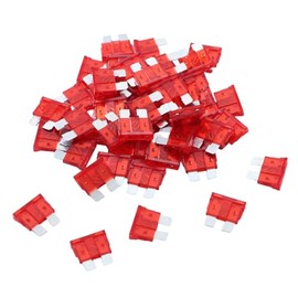 Paquete de 100 fusibles de 10A ATC/ATO estándar, zinc estañado y plástico, RoHS, rojo, para coche, camión, barco, Marine RV