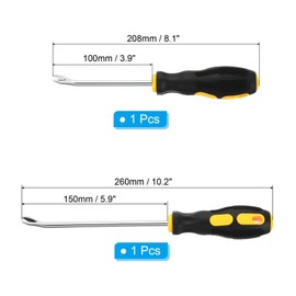 PATIKIL Upholstery Staple Remover, 4" Curved 6" Curved Construction Staple Puller Staple Nail Tack Tool for Furniture Wooden Floor Photo Frame, Yellow