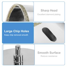 Jamiikury 4-1/2" / 115mm Diamond Glass Hole Saw with Center Drill Bit for Ceramic, Tile, Porcelain, Marble