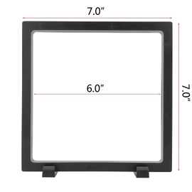 RECHIATO 4-Piece 3D Floating Display Cases - 7"7"0.8", Coin Holder & Frame Stand for Military Challenge Coin, AA Medallion