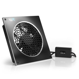 AITECAC Quiet Cabinet Fan with Controller 4" for Home Theater AV Amplifier Media Cooling