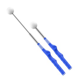 FEFFXY Retractable Golf Swing Trainer,Warm-Up Golf Training Aid,Golf Grip Trainer,Right-Handed Strength & Tempo Training for Chipping Hitting,Golf Accessories for Men Blue 1Pack