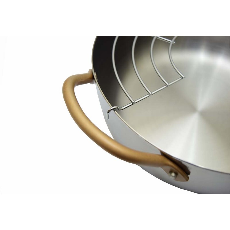 IH Compatible Stainless Steel Tempura Pot "Mirikyu" 7.9 inches (20