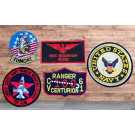 TOP GUN 2 MOVIE NICK "GOOSE" BRADSHAW 5 PC SET UNIFORM COSTUME IRON ON PATCH