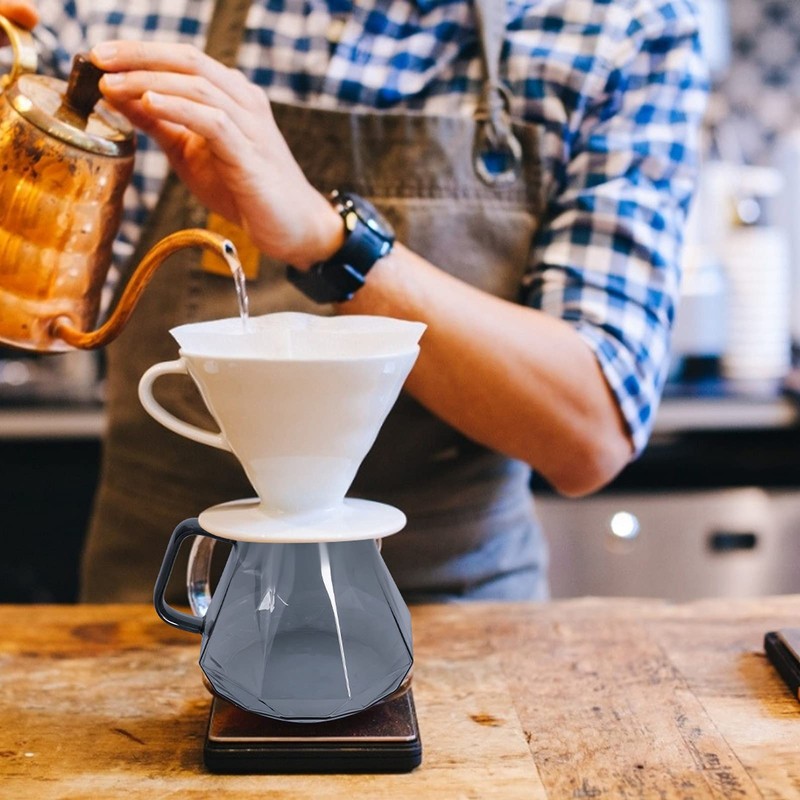 Tomotato Glass Coffee Pot, 400 ml/600 ml, Heat-Resistant Coffee Server,