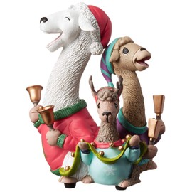 Precious Moments Shama Llama Ding Dong Resin Figurine 191107 Musical, One Size, Multi