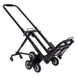 Portable Stair Climbing Cart, Three-Wheel Chassis Portable Stair Climber, Hand Truck Heavy Duty with 10 Wheels, Folding Stair Climber Hand Truck Dolly, 330 LBS Load-Bearing Capacity