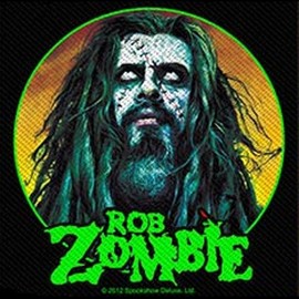 Rob Zombie Aufnäher - Zombie Face schwarz 10 cm x 9 cm