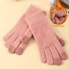 Cadimus Women's Winter Touchscreen Gloves, Thickened Winter Gloves, Double Layer
