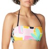 Trina Turk Bandeau Hipster Bikini Parte Superior para Mujer, Naranja/Mosaico