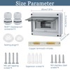 pangdapengpeng HT-8 Way IP65 Fuse Box Surface-Mounted, Sub-Distribution Surface-Mounted Distributor