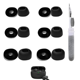 Vykyntow 6 Pairs Replacement Silicone Ear Buds Tips Compatible with JBL Vibe Beam/Endurance Run 2/Tune Buds/Endurance Peak 3/Live Pro 2/Tune 230NC, Fits in Case, with 3-in-1 Cleaner Kit, S/M/L