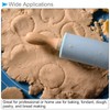 CoCud Silicone Rolling Pins, 12.2" Length, Silicone & Oak Non-Stick