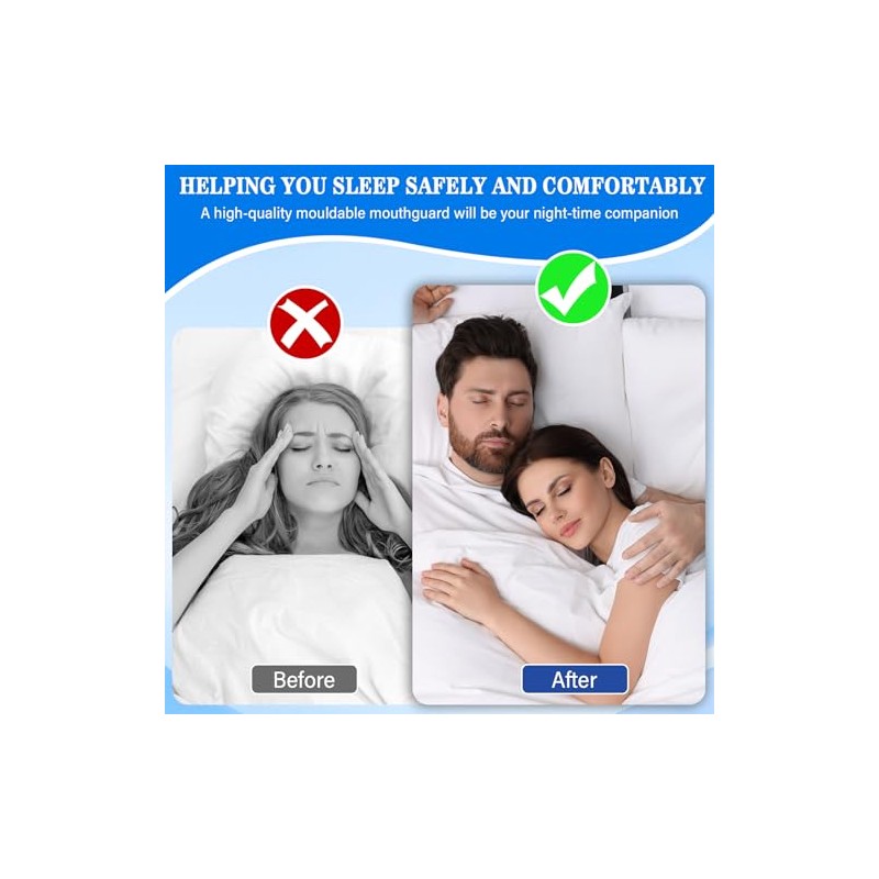 4 Pack Sleeping Mouth Guard for Clenching Teeth at Night,