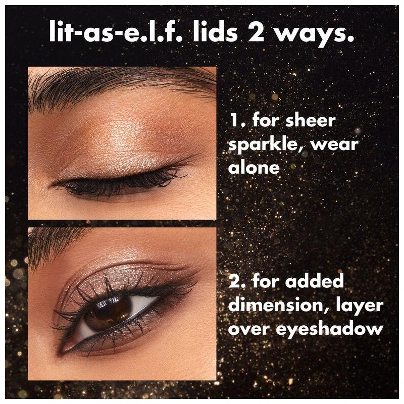 Fine as Fleck Glitter Eyeshadow:_Champagne Showers - Peachy Beige with