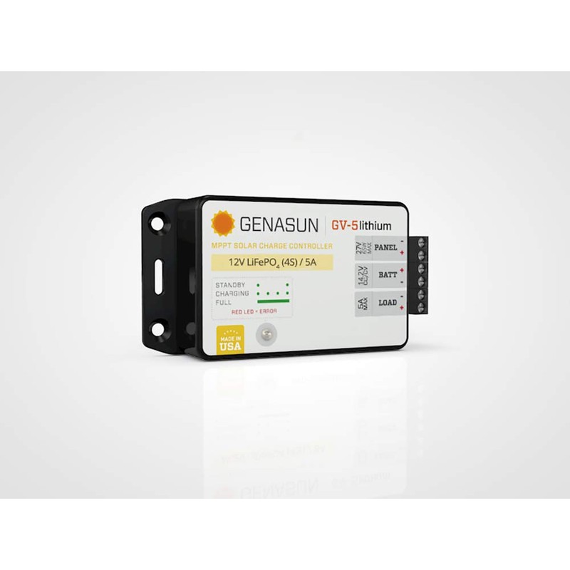 Genasun GV-5-Li-14.2V, 5 A MPPT Solar Charge Controller for Lithium