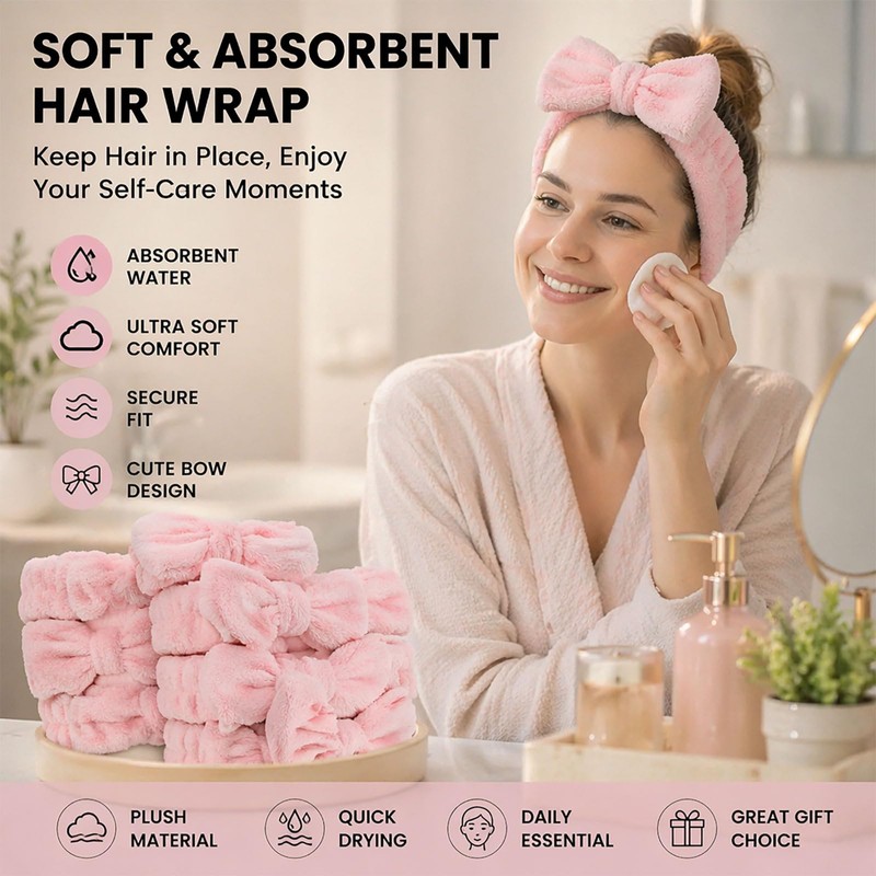 Spa Headband Set - Makeup Headband - Cotton Face Towel