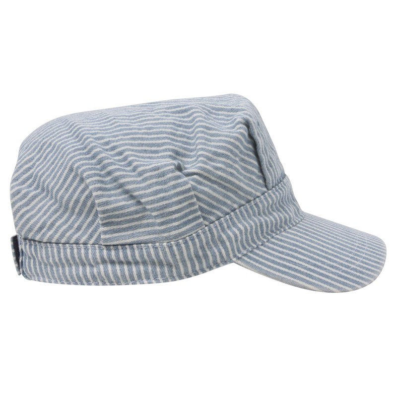 Wholesale Youth Conductor Cap Stripes Blue White (55 cm) -