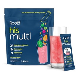 Root'd Multivitamin Powder for Men - 24 Vitamins & Minerals - 30 Count