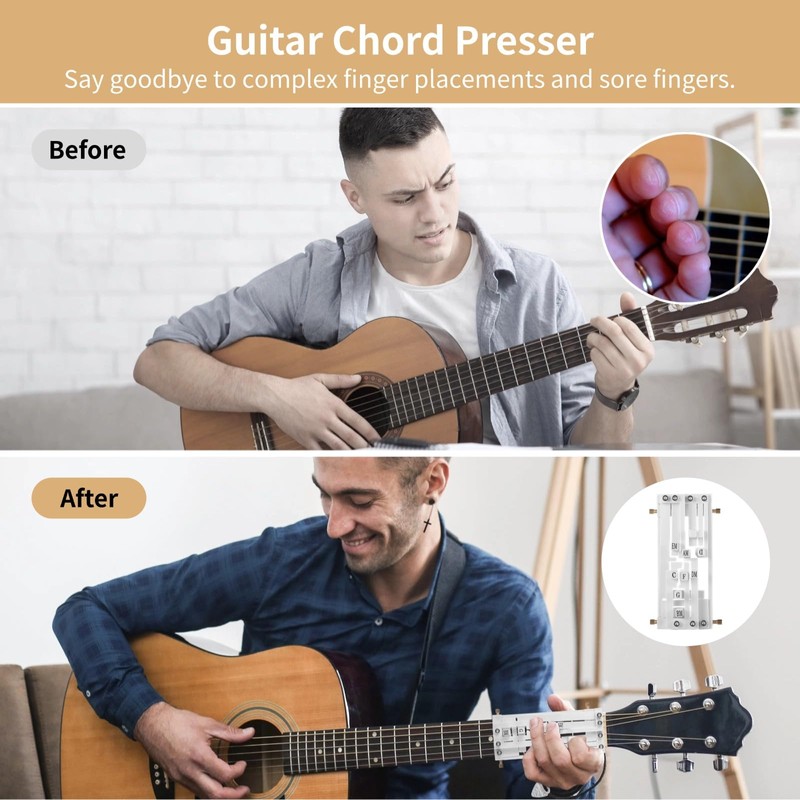 Guitar Chord Presser, Guitar Aid Chords Trainer, Chord Helper for