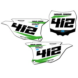 2022-2025 KX 112 SG64 Custom MX Number Plates Senge Graphics Kit Compatible with Kawasaki