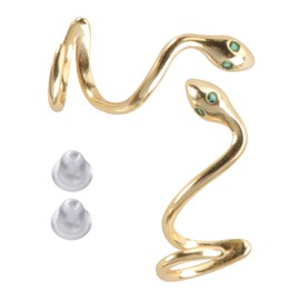 Healeved S925 Silver Snake Shaped Earrings Unique Ear Cuff Studs for Women Fashionable Ear Jewelry for Parties Hypoallergenic Design Lightweight and Comfortable