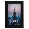Frame Amo 5x7 Black Modern Picture Frame, 1 inch Border,