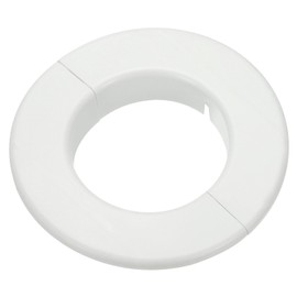 PATIKIL Wall Split Flange 3.7" (95mm), Round Detachable Escutcheon Plate Buckles Water Pipe Cover for Kitchen Bathroom Air Conditioner Arm Pipe Faucet Decoration, White