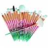 20pcs Makeup Brush Set, Premium Synthetic Kabuki Foundation Brushes, Shading
