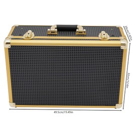 Barber Case Organizer Portable Barber Carrying Cases for Clippers Supplies Double Layer Large Barbers Travel Tools Carrying Case Travel Hair Stylist Tools Storage Gold