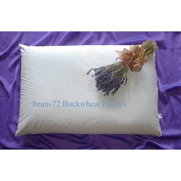 beans72 Aromatherapy Buckwheat Pillow - Travel Size 11"x16" *Made in USA