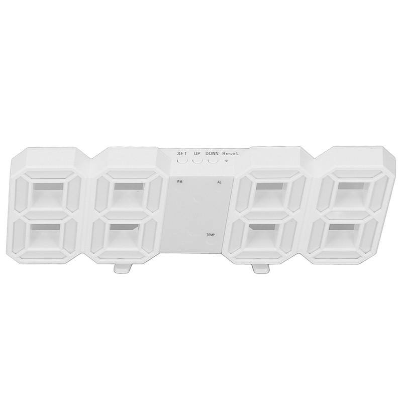 3D LED Digital Clock Time Date Temperature Display Voice Control