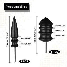 2 Pieces Burnisher Kit Leather, Handmade DIY Leather Leathercraf, Leathercraft Carving Tool Leather Processing Set, Burnisher Leather Craft, Pointed Tip Leather Polishing Accessories for Leather