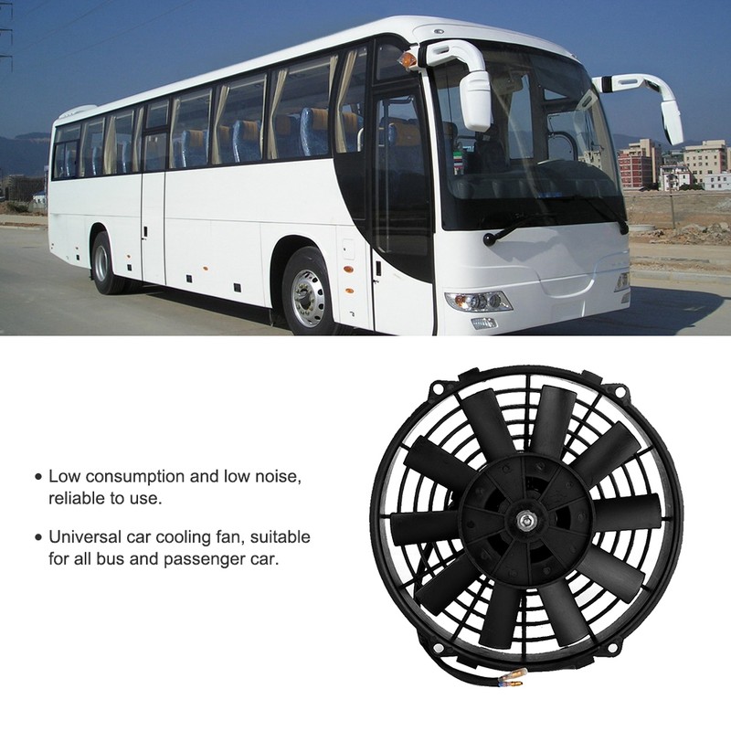 12V 80W 9inch Universal Car Curved Blade Air Conditioner Condenser