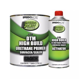 Speedokote Automotive High Build 2K Urethane Primer/Sealer Black Gallon Kit, SS-2950B/2790A