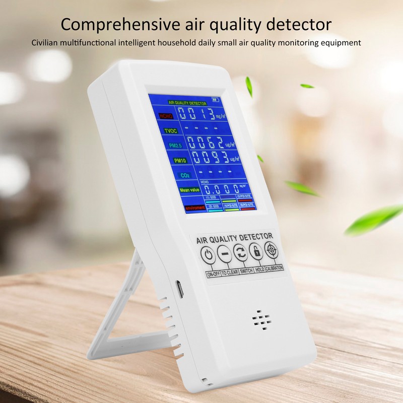 Precise Carbon Dioxide Detector PM2.5 PM10 CO2 Formaldehyde Digital Monitor