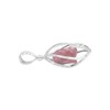 Starborn Raw Sterling Silver Cage Pendant, Sterling Silver Gemstone, rhodonite