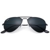 Pro Acme 55MM Small Aviator Sunglasses Glass Lens Classic Metal