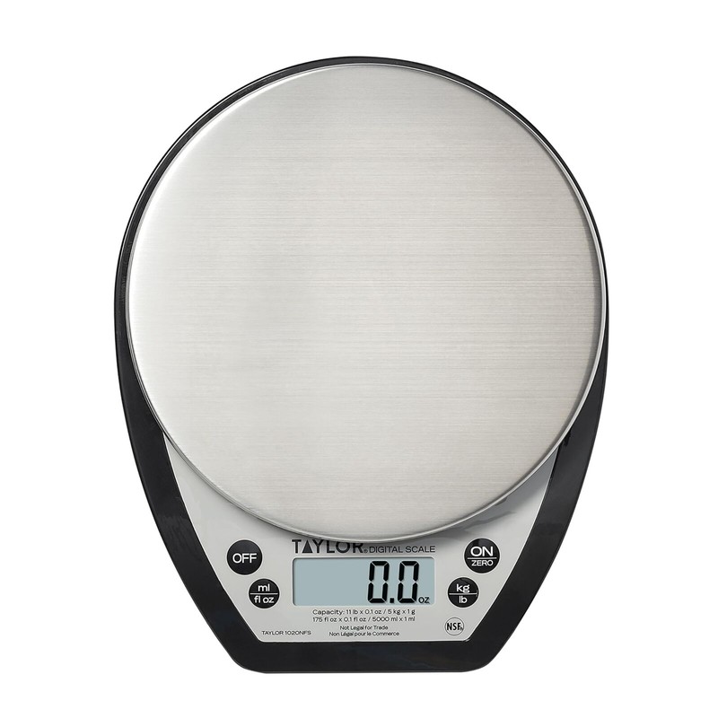 Taylor 1020NFS Compact Digital Kitchen Scale 11lb Stainless Steel Platform