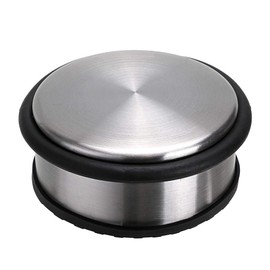 Sumnacon - Tope de piso resistente para puerta sin necesidad de taladro, tope de puerta de acero inoxidable duradero con goma antideslizante - Cuña de
